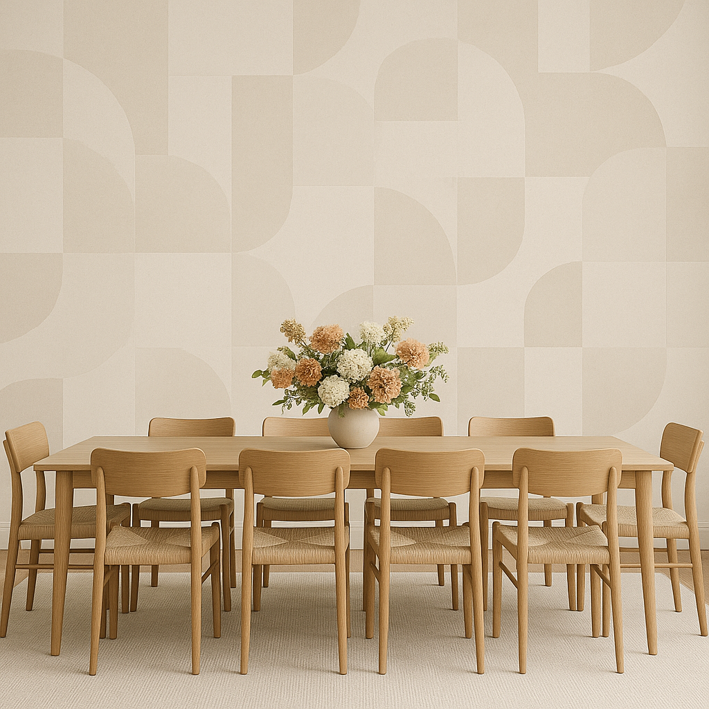 A table and chairs with a vase of flowers on it

AI-generated content may be incorrect.