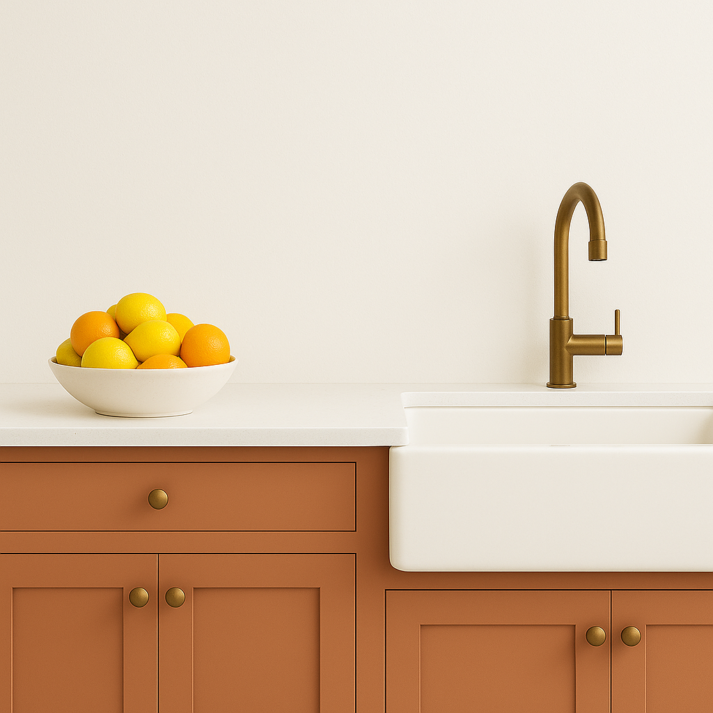 A bowl of fruit on a counter
