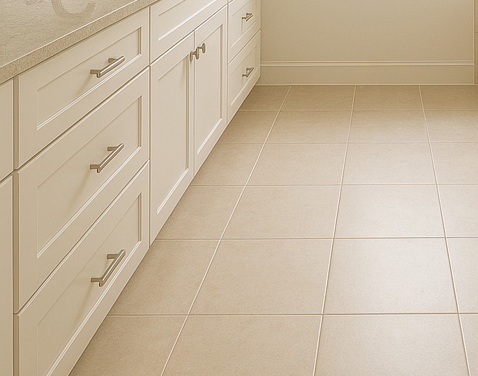 Remodeled Porcela in Bathroom Floor