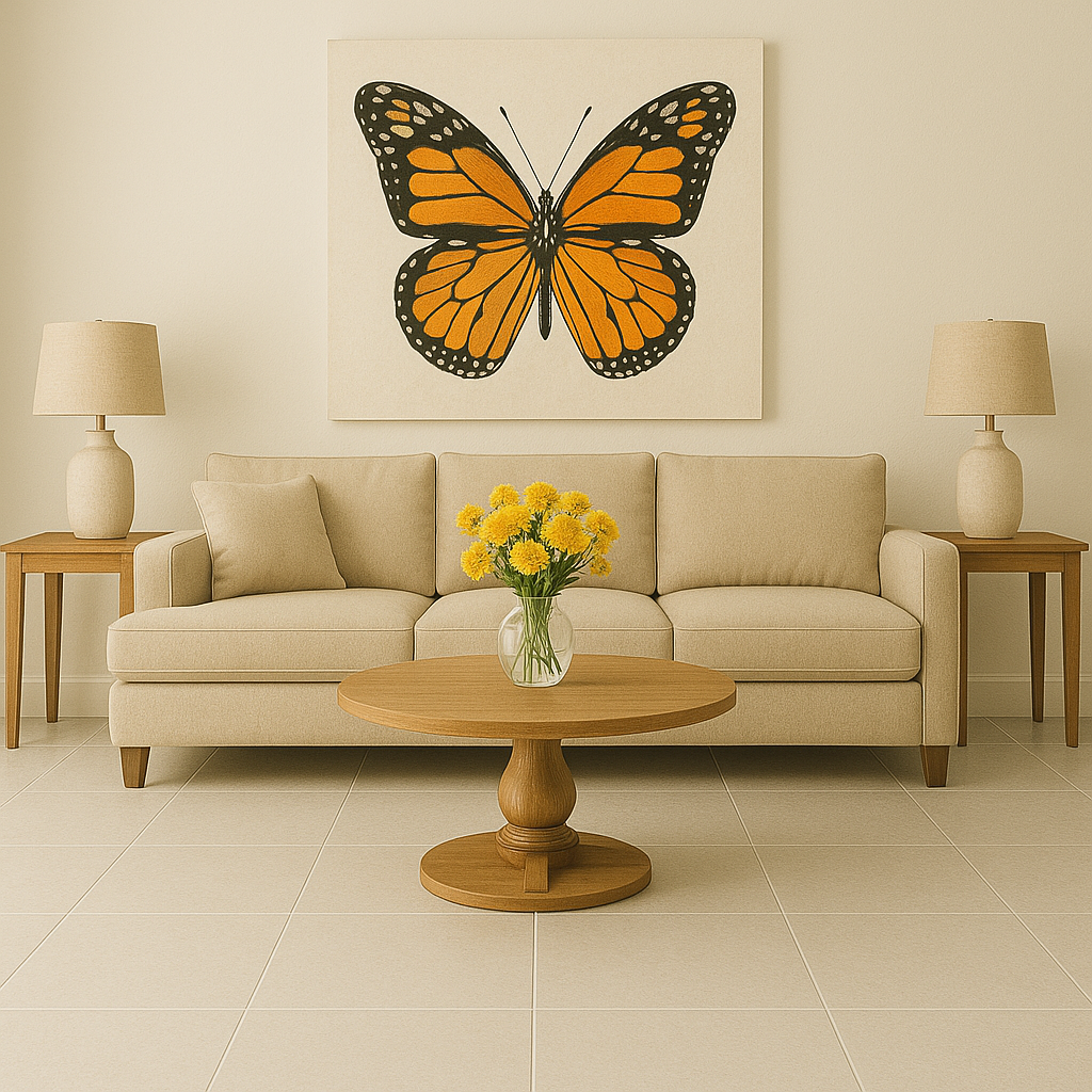 Remodeled Porcelain Floor In Den