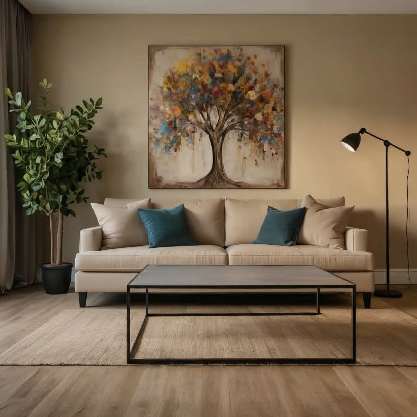 Wide Plank Vinyl Remodeled Flooring in LivingRoom