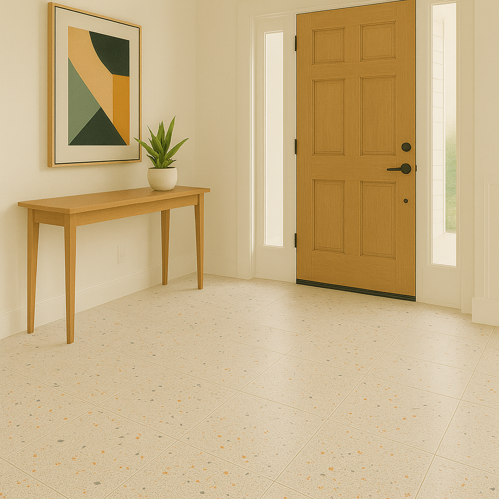 Remodeled Home Entry With Terrazzo Floor