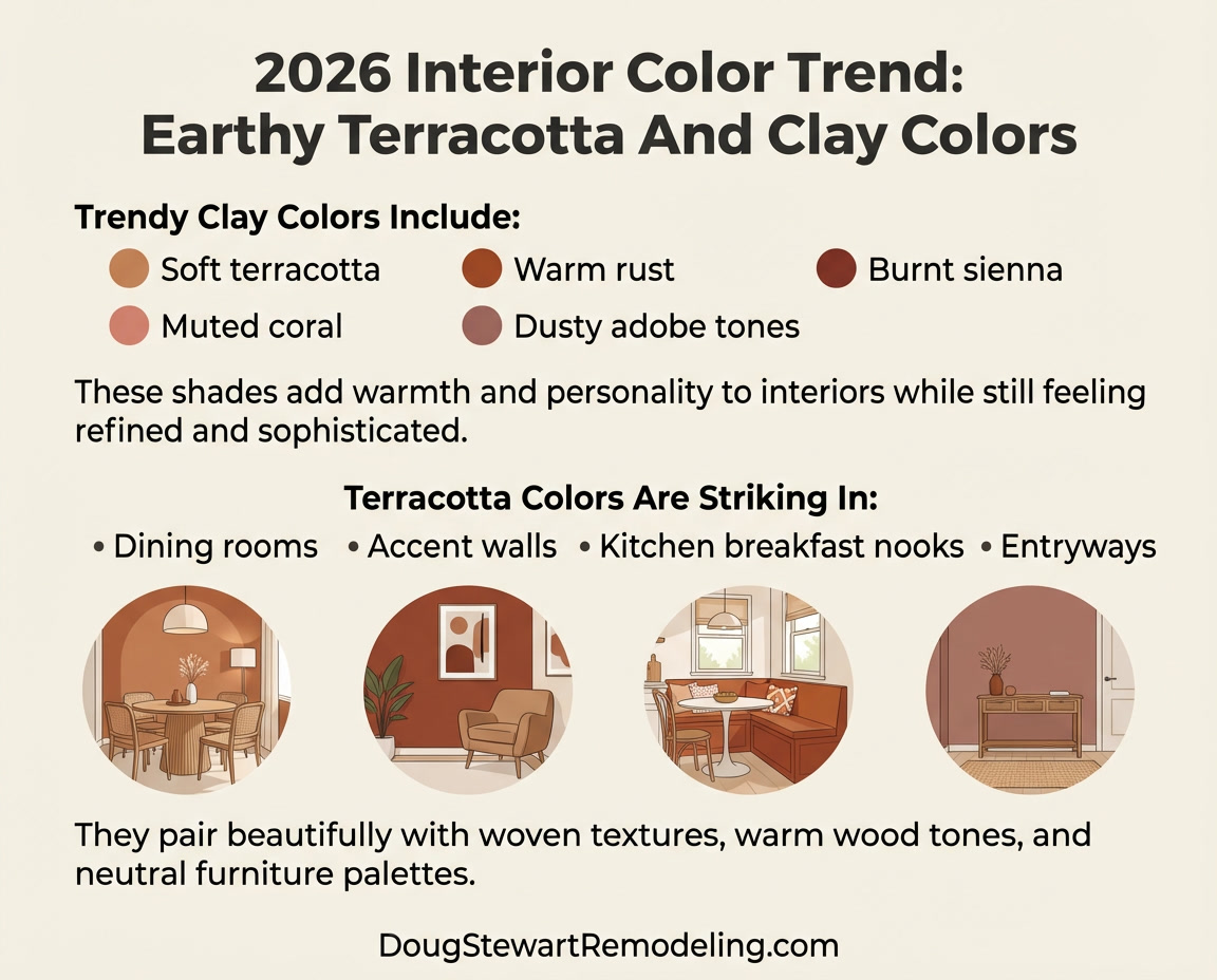2026 Interior Color Trend: Earthy Terracotta and Clay Colors