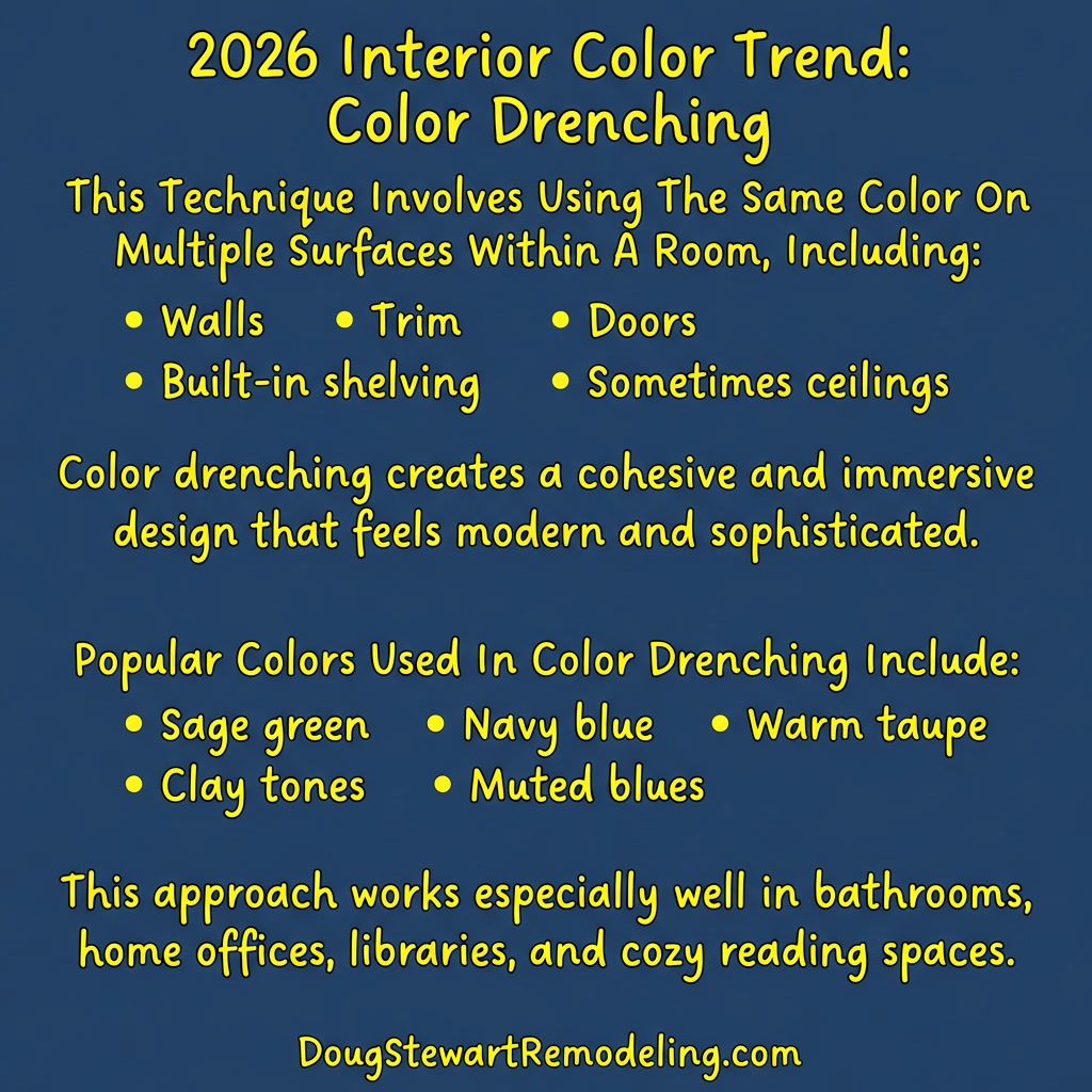 2026 Interior Color Trend: Color Drenching