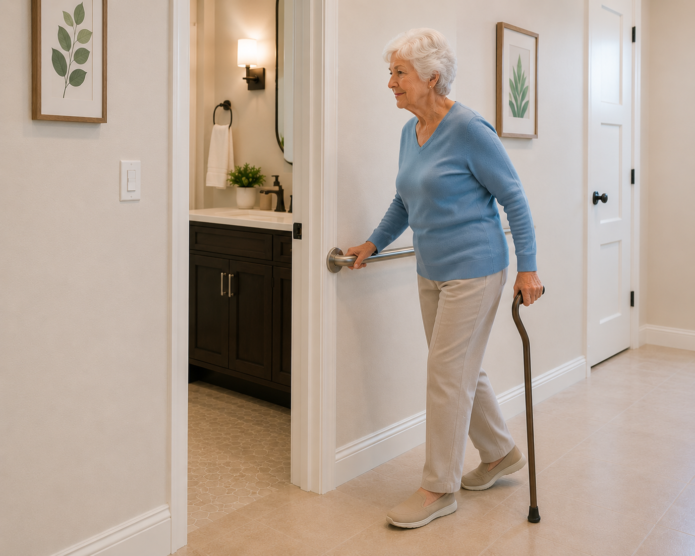 Accessible shower wall reinforcement for future aging-in-place needs