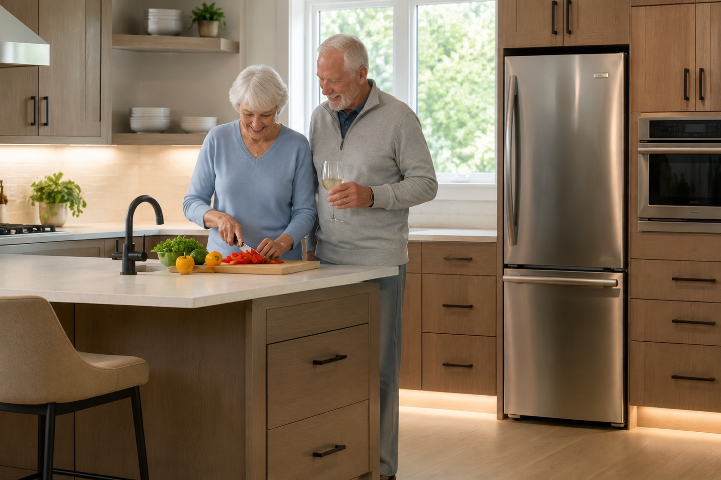 Modern North Texas kitchen remodel designed for long-term accessibility