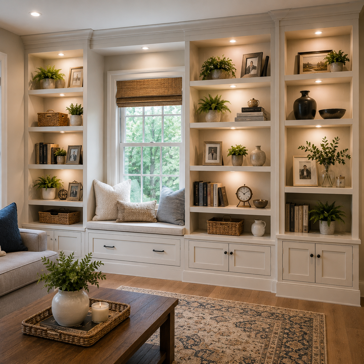 Built In Shelves Home Remodeling Project To Maximize Storage Space