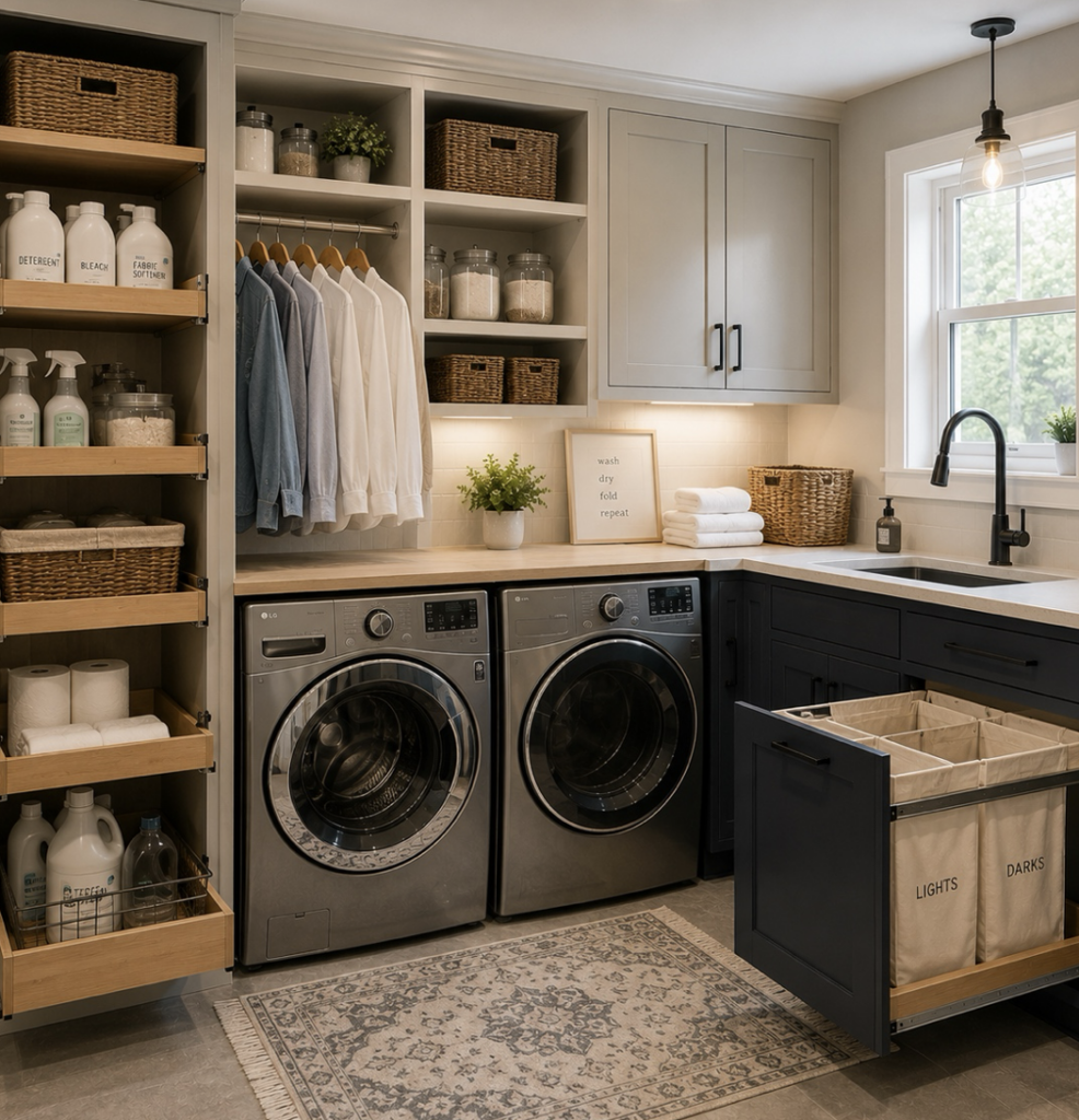 Laundry Room Remodel To Add More Storage Space