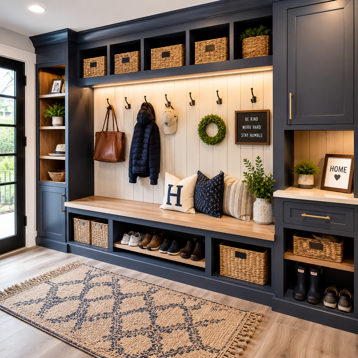 Mudroom Remodeled To Add Extra Space